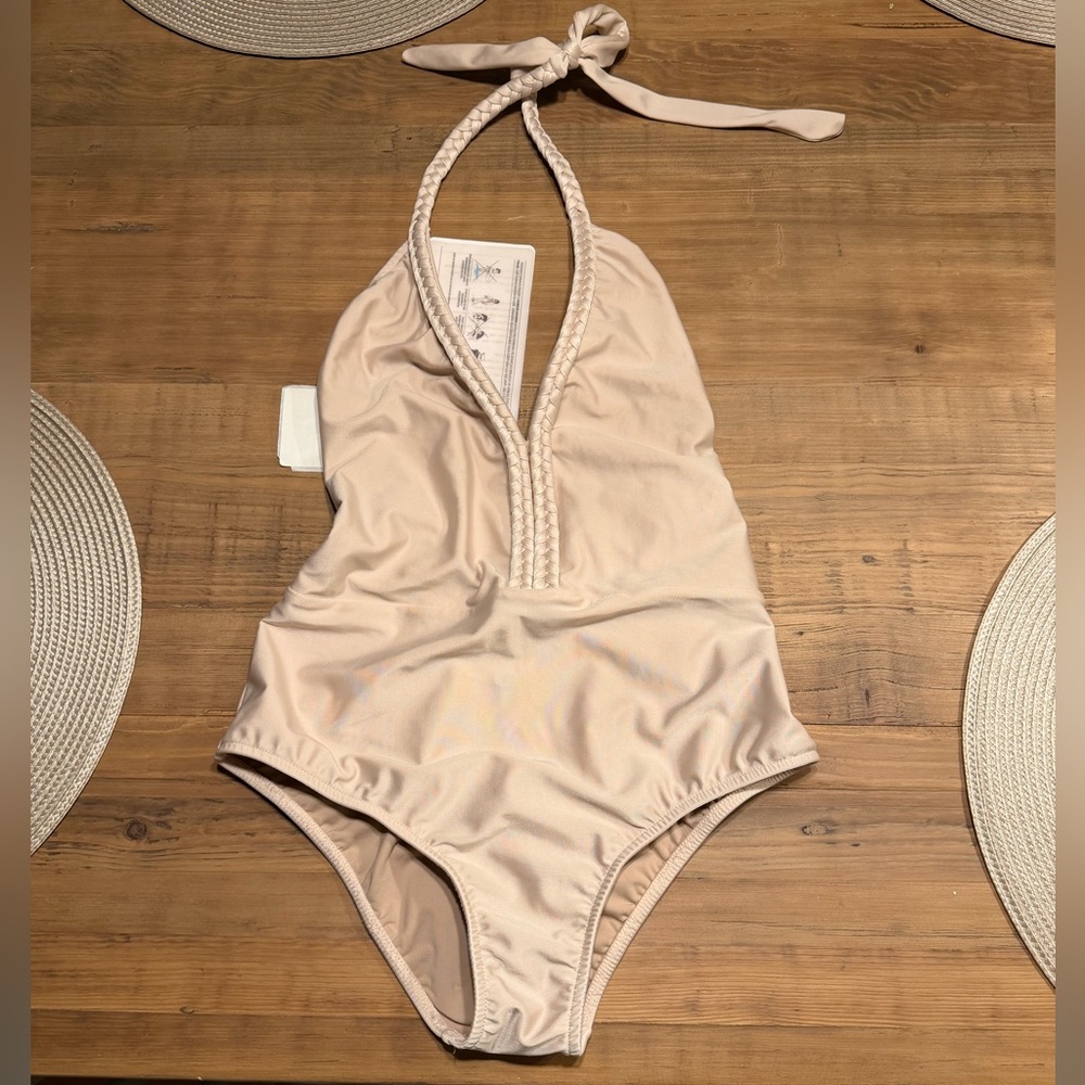 ADRIANA DEGREAS NWT Halter One Piece Swim
